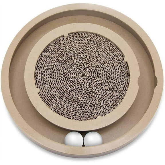Best Pet Supplies Corrugated Cardboard Cat Scratcher Refill Pads and Lounger, Recycled Material, Adult Cats