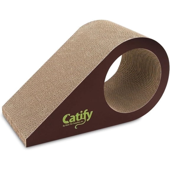 Best Pet Supplies Corrugated Cardboard Cat Scratcher Refill Pads, Lounger, and Fun Interactive Scratching Boards, Claw Safe, Durable, Natural Recycled Materials, Supports Active Play