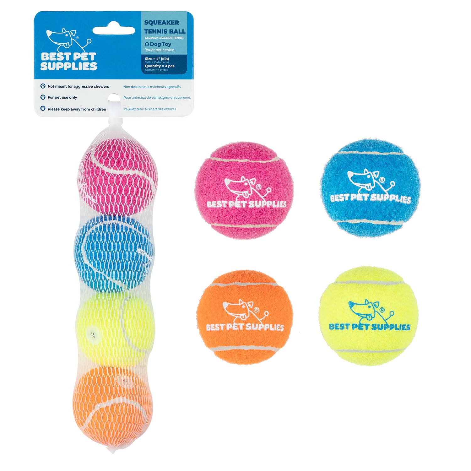 Best Pet Supplies Crinkle Duck Dog Toy - No Stuffing, Soft Squeaker, For Small To Large Dogs