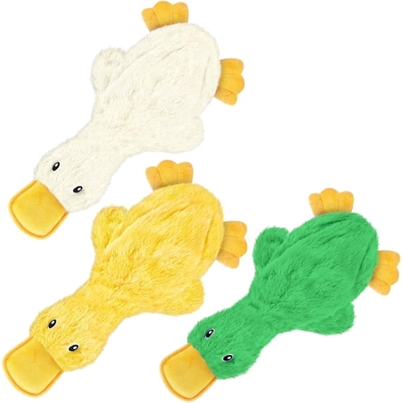 Best Pet Supplies Crinkle Dog Toy for Small, Medium, and Large Breeds, Cute No Stuffing Duck with Soft Squeaker, Fun for Indoor Puppies and Senior Pups, Plush No Mess Chew and Play