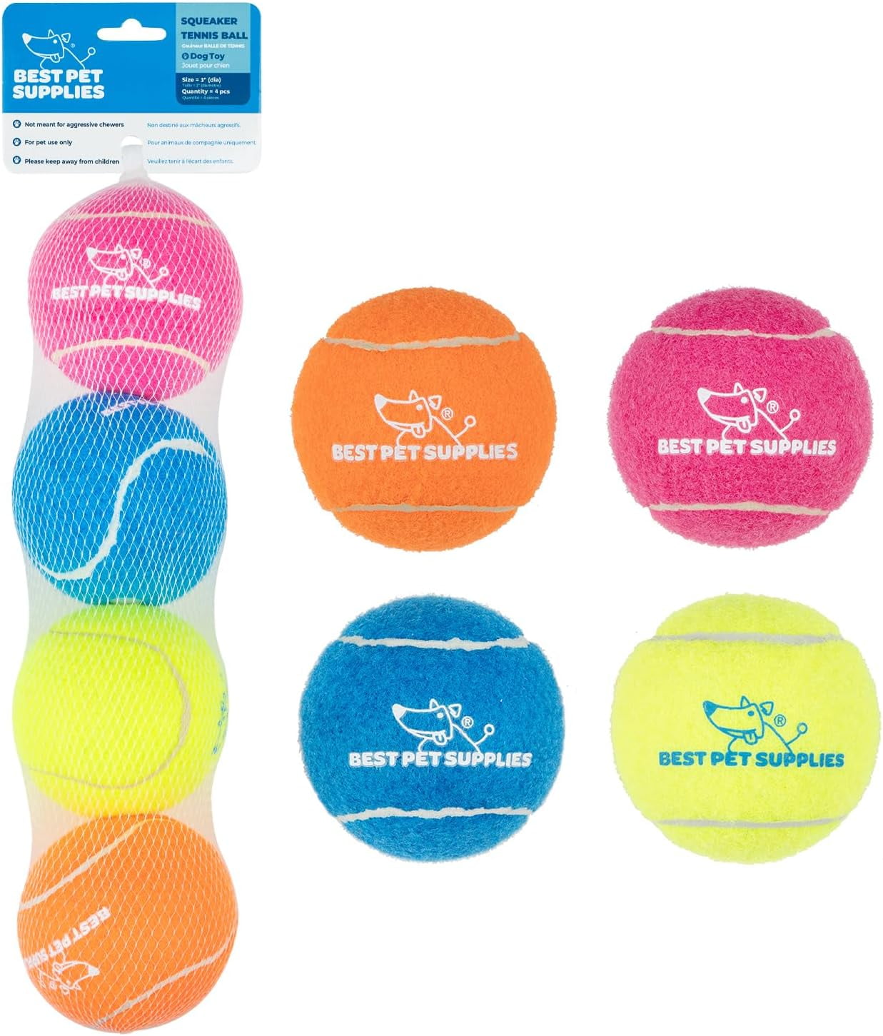 Best Pet Supplies Crinkle Dog Toy for Small, Medium, and Large Breeds ...