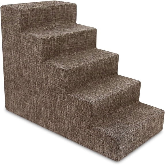 Best Pet Supplies Foam Pet Steps for Small Dogs and Cats, Portable Ramp Stairs for Couch, Sofa, and High Bed Climbing, Non-Slip Balanced Indoor Step Support, Paw Safe