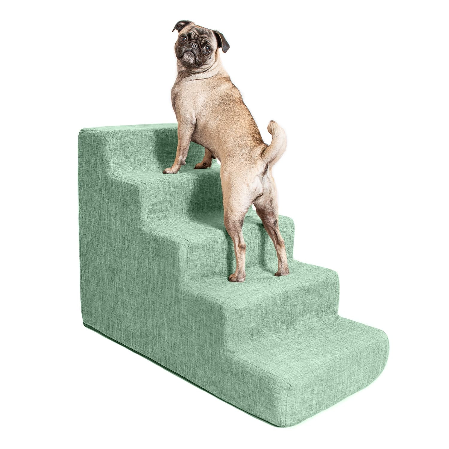 Best Pet Supplies Foam Pet Steps for Small Dogs and Cats Portable Ramp Stairs for Couch Sofa and High Bed Climbing Non Slip Balanced Indoor Step