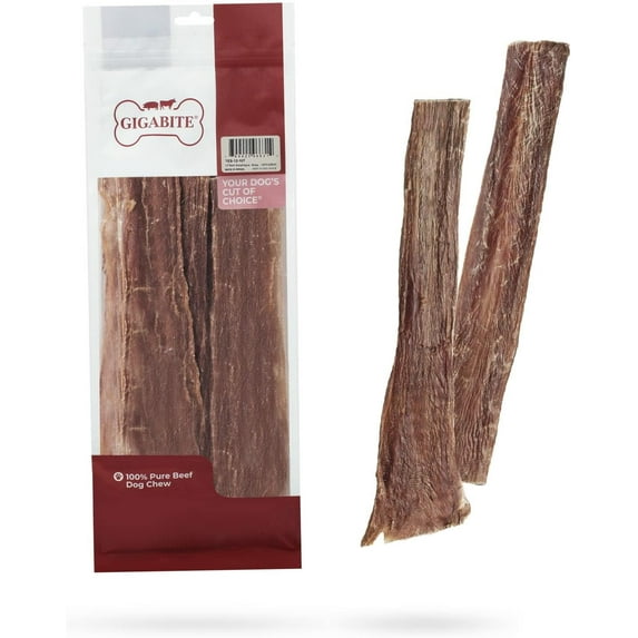 Best Pet Supplies GigaBite 6 Inch Beef Gullet Jerky Sticks (10 Pack) - All Natural, Free Range Beef Esophagus Stick Dog Treat