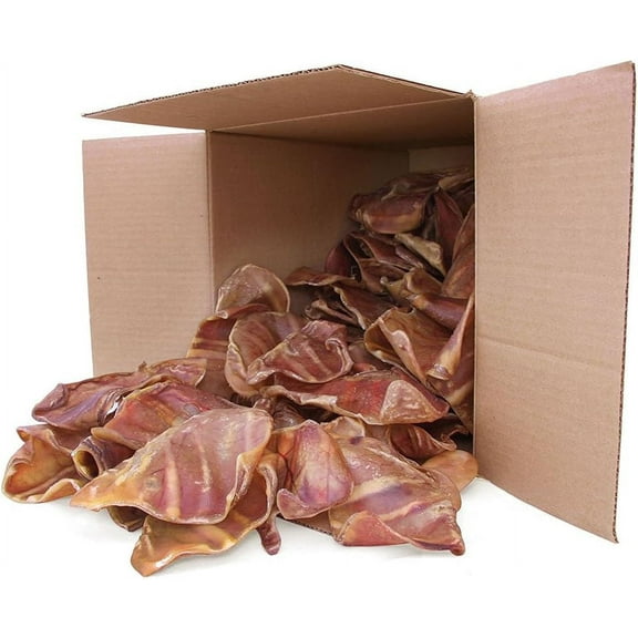 Best Pet Supplies - GigaBite All-Natural Whole Pig Ears for Dogs, 80 Count Box