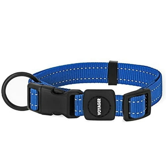 Best Pet Supplies Reflective Dog Collar with Adjustable Length, Heavy-Duty Buckle, and Strong Leash D-Ring, Cute Training, Walking, Jogging Accessory for Small, Medium, and Large Breeds