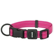 Best Pet Supplies Reflective Dog Collar with Adjustable Length, Heavy-Duty Buckle, and Strong Leash D-Ring, Cute Training, Walking, Jogging Accessory for Small, Medium, and Large Breeds