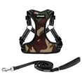 thumbnail image 1 of Best Pet Supplies Voyager Adjustable Dog Harness Leash Set with Reflective Stripes for Walking Heavy-Duty Full Body No Pull Vest with Leash D-Ring, Breathable All-Weather - Army/Black Trim, L, 1 of 6