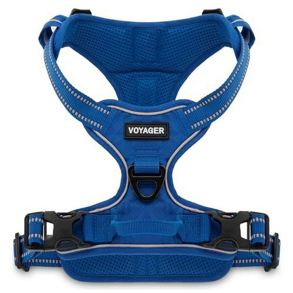 Best Pet Supplies - Voyager Dual-Attachment Harness for Cats and Dogs - Royal Blue, XL