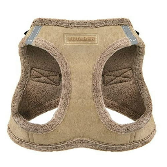 Best Pet Supplies Voyager Step-In Plush Soft Pet Harness Fits Cats and Dogs - Latte Suede, S