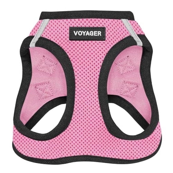 Best Pet Supplies - Voyager Step-in Air Pet Harness - All Weather Mesh - Pink/Black Trim, XXXS