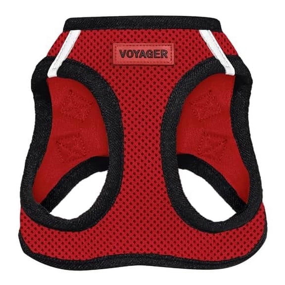 Best Pet Supplies - Voyager Step-in Air Pet Harness - All Weather Mesh - Red/Black Trim, XXXS
