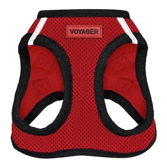 Best Pet Supplies - Voyager Step-in Air Pet Harness - All Weather Mesh - Red/Black Trim, XXXS