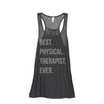 thumbnail image 1 of Best Physical Therapist Ever Women's Fashion Sleeveless Flowy Racerback Workout Yoga Tank Top Charcoal Grey 2X-Large, 1 of 3