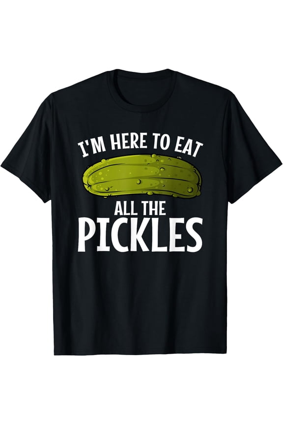 Best Pickle Design For Men Women Kids Cucumber Pickle Lover T-Shirt men and women can wear, black, white, gifts
