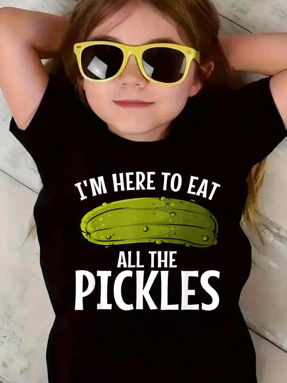 Best Pickle Design for Men Women Kids Cucumber Pickle LoverCotton Soft Graphic Tee Breathable Playwear T-Shirt