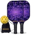 thumbnail image 1 of Best Pickleball Set - Data Grid Pickleball Paddles, Pickleball Paddle & Ball Set, Carbonfiber Graphite, 1 of 1