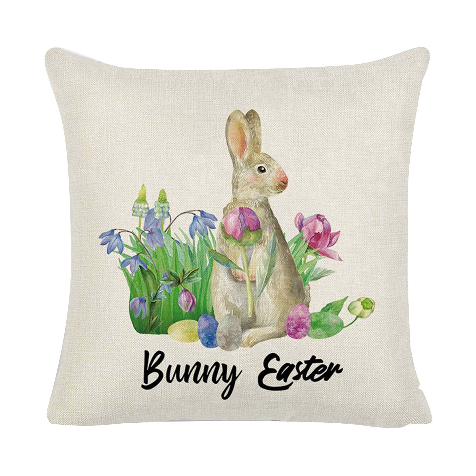 Pillows, Easter Pillow Covers 17.7x17.7 Inches Decorative Throw Pillow Covers Farmhouse Cushion