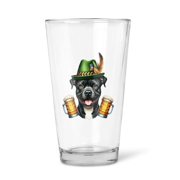Best Pitbull Dad Proud Beer Lover Happy Oktoberfest 16oz Pint Beer Glass Mug Terrier Dog Lover Beer Glasses Cup - 02016