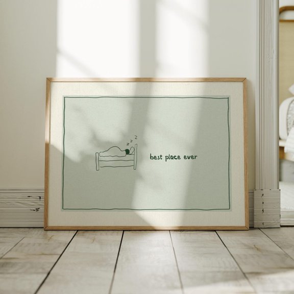 Best Place Ever Sage Bedroom Wall Decor