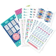 Kids Stickers, Girl Power Collection (Qty 412) - Rainbows, Unicorns, Cheerleading, School Events, Quote Bubbles, Girlie Icons & More