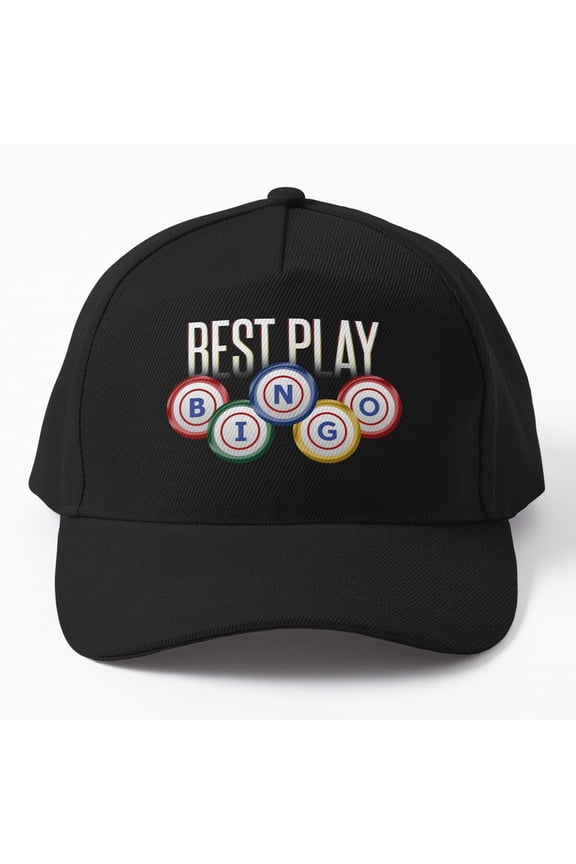 Best Play Bingo Baseball Hat, Cool Game Lover Graphic Design, Classic Everyday Cap