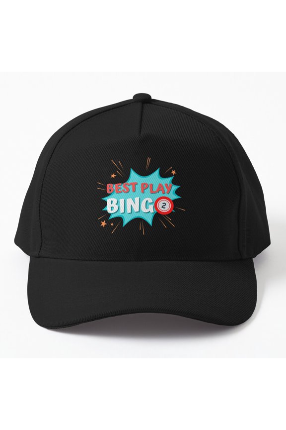 Best Play Bingo Baseball Hat, Light Background Game Lover Graphic Design, Classic Cap