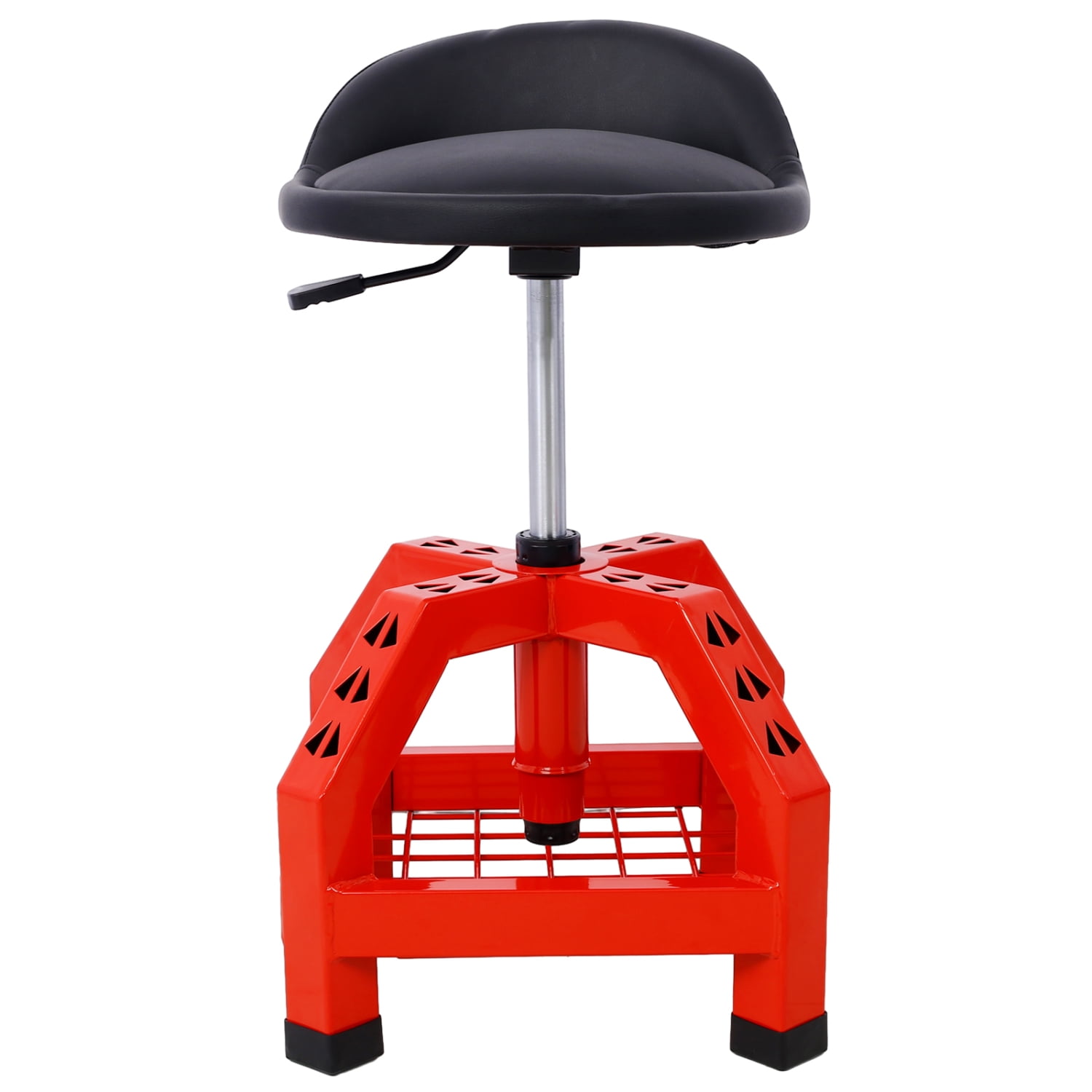 Best Pneumatic 360 Degree Swivel Stool Mechanics Rolling Creeper Seat Heavy Duty Rolling Mechanics Stool Shop Stool with Casters red Walmart Business Supplies