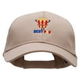 thumbnail image 1 of Best Pop Embroidered Low Profile Structured PET Spun Cap - Khaki OSFM, 1 of 5