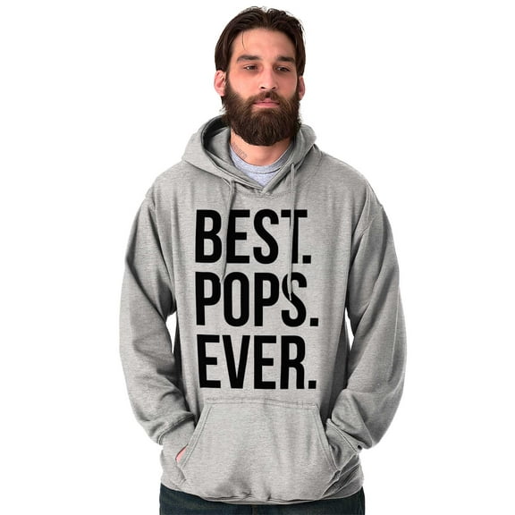 Best Pops Ever Dad Grandpa Far Day Men's Big & Tall Graphic Hoodie Brisco Brands 3X