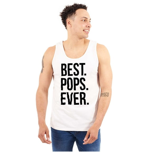 Best Pops Ever Dad Grandpa Far Day Mens Big & Tall Graphic Tank Top Brisco Brands 2X