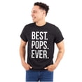 thumbnail image 1 of Best Pops Ever Dad Grandpa Far Day Men's Graphic T Shirt Tees Brisco Brands S, 1 of 5