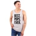 thumbnail image 1 of Best Pops Ever Dad Grandpa Far Day Mens Big & Tall Graphic Tank Top Brisco Brands 3X, 1 of 5