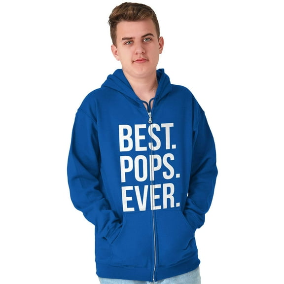 Best Pops Ever Dad Grandpa Far Day Zip Hoodie Sweatshirt Men Brisco Brands X
