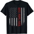 thumbnail image 1 of Best Pops Ever US American Flag Shirt Gifts For Father's Day T-Shirt, 1 of 4