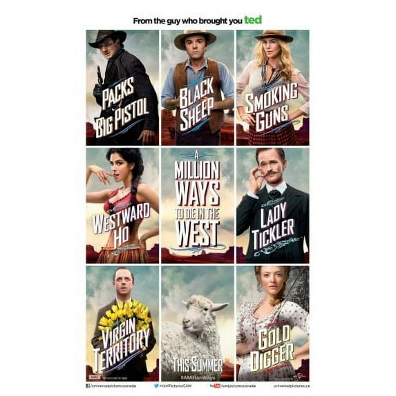 Best Posters A Million Ways To Die In The West Movie Poster 24Inx36In Poster Art Poster 24x36