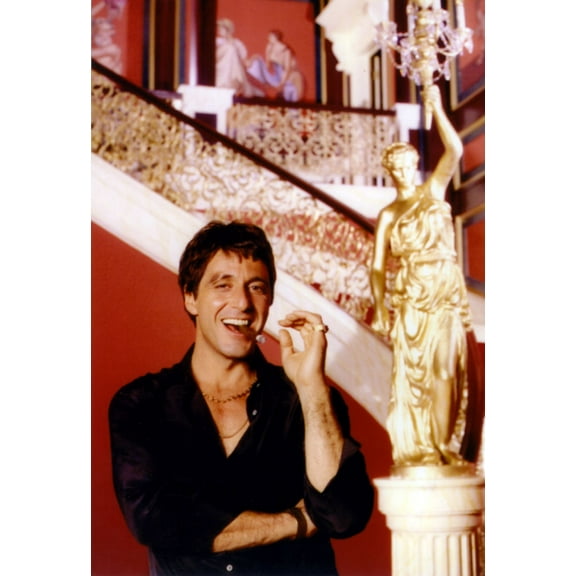 Best Posters Al Pacino Scarface Smiling Cigar Mansion 11Inx17In Mini Poster 11x17 Poster Color Category: Multi, Unframed, Ages: Adults
