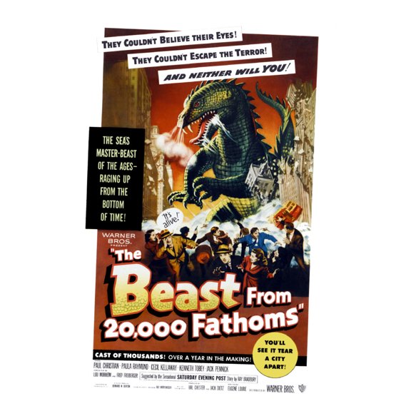 Best Posters Beast From 20000 Fathoms Movie Poster 11Inx17In Mini Poster 11x17 Poster Color Category: Multi, Unframed, Ages: Adults