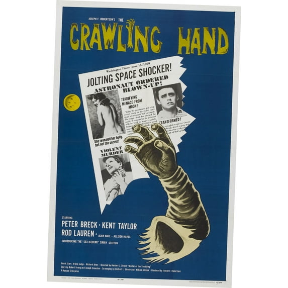 Best Posters Crawling Hand Movie Poster 11inx17in Mini Poster 11x17 poster Color Category: Multi, Unframed, Ages: Adults, Rectangle