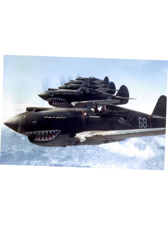 Flying Tigers 1942 Aircraft Mini Poster 11Inx17In 11x17 Poster Color Category: Multi, Unframed, Ages: Adults, Rectangle
