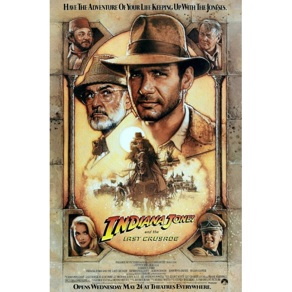 Best Posters Indiana Jones Last Crusade Movie Poster 11Inx17In Wall Art In Mail/Storage/Gift Tube 11x17 Poster