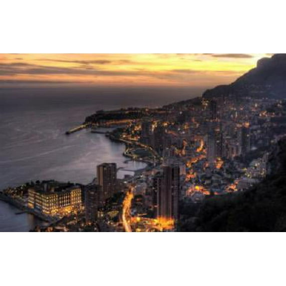 Best Posters Monaco Monte Carlo Skyline Mini Poster 11Inx17In Mini Poster 11x17 Poster Color Category: Multi, Unframed, Ages: Adults