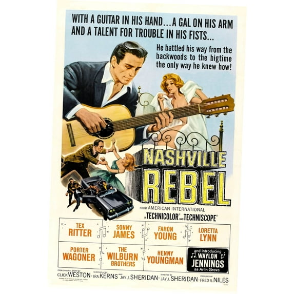 Best Posters Nashville Rebel Movie Poster 11Inx17In Mini Poster 11x17 Poster Color Category: Multi, Unframed, Ages: Adults, Rectangle
