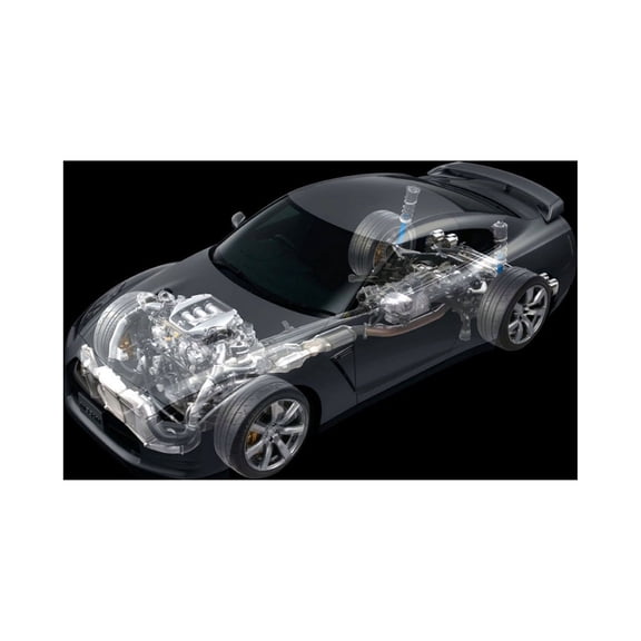 Best Posters Ships Rolled Nissan Gtr Cutaway 11Inx17In Mini Poster With Mail/Gift Tube 11x17 Poster