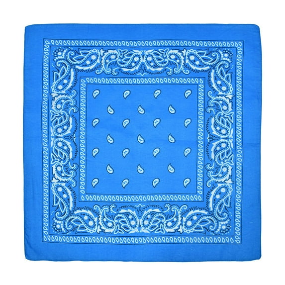 Best Price!1 Pcs Multicolor Bandanas Paisley Print Bandana Retro Cowboy Bandanas Bulk for Men Women Boys Girls Western Party Supplies (22×22 inch,Blue)