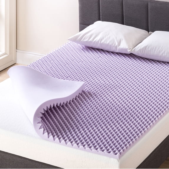 Best Price Mattress 1.5" Memory Foam Egg Crate Mattress Topper with Lavender Infusion, Twin
