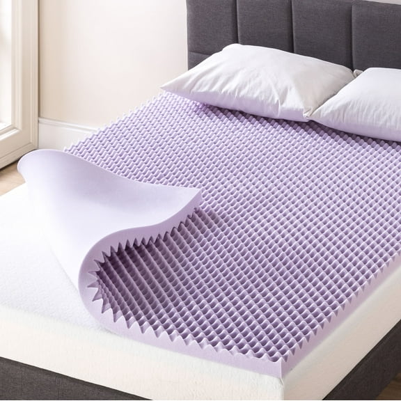 Best Price Mattress 2" Egg Crate Lavender Infused Memory Foam Mattress Topper, Full