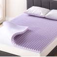 thumbnail image 1 of Best Price Mattress 2" Egg Crate Lavender Memory Foam Mattress Topper, Full, 1 of 11