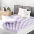 thumbnail image 1 of Best Price Mattress 3" Egg Crate Lavender Infused Memory Foam Mattress Topper, Full, 1 of 8