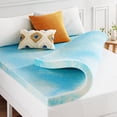 thumbnail image 1 of Best Price Mattress 3" Swirl Gel Breeze Memory Foam Mattress Topper, Queen, 1 of 10